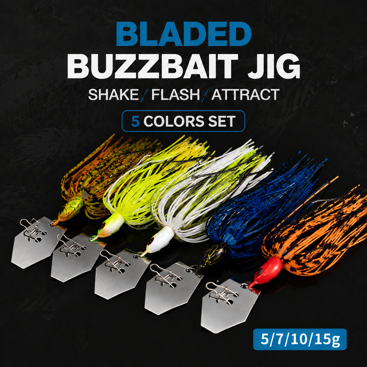 Spinnerbait Lure Set Silicone  - Fishing Lure Blade Bait のレビューと価格