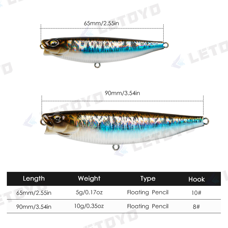 LETOYO 65mm 5g/90mm 10g Surfac - Fishing Lure Buzzbait のレビューと価格