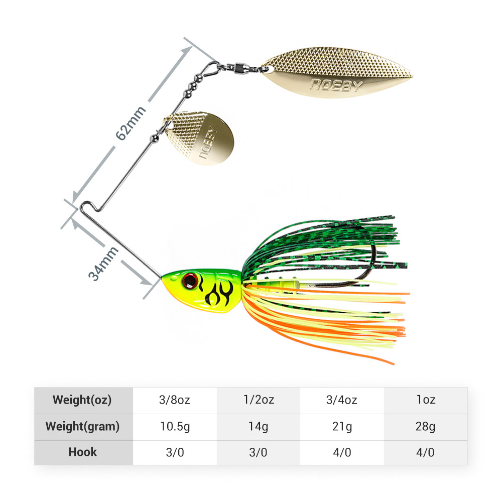 Noeby Spinnerbait 10.5g 14g 21 - Fishing Lure Swimbait のレビューと価格