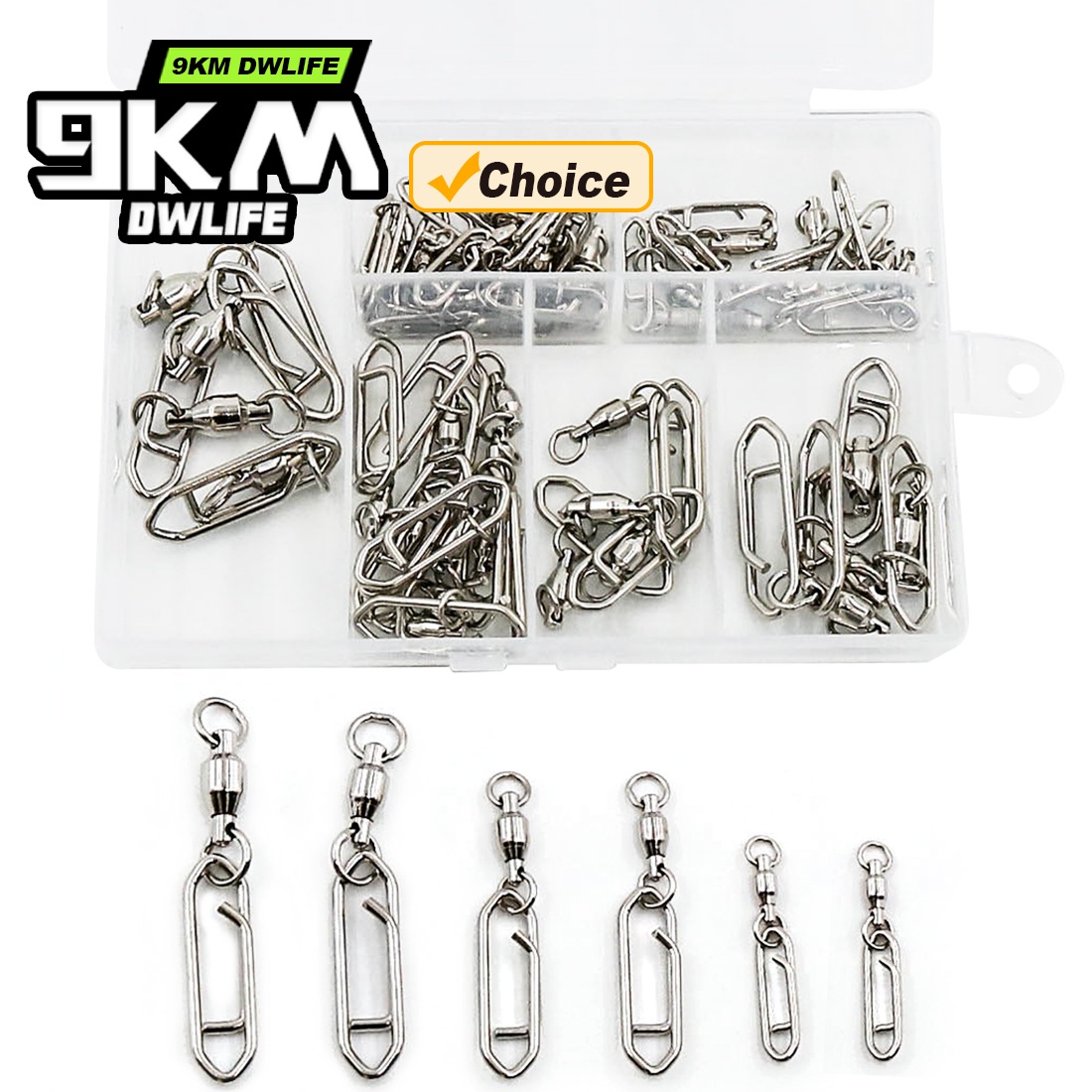 9KM Fishing Swivel Snap Kit 50 - Fishing Lure Making Kit のレビューと価格