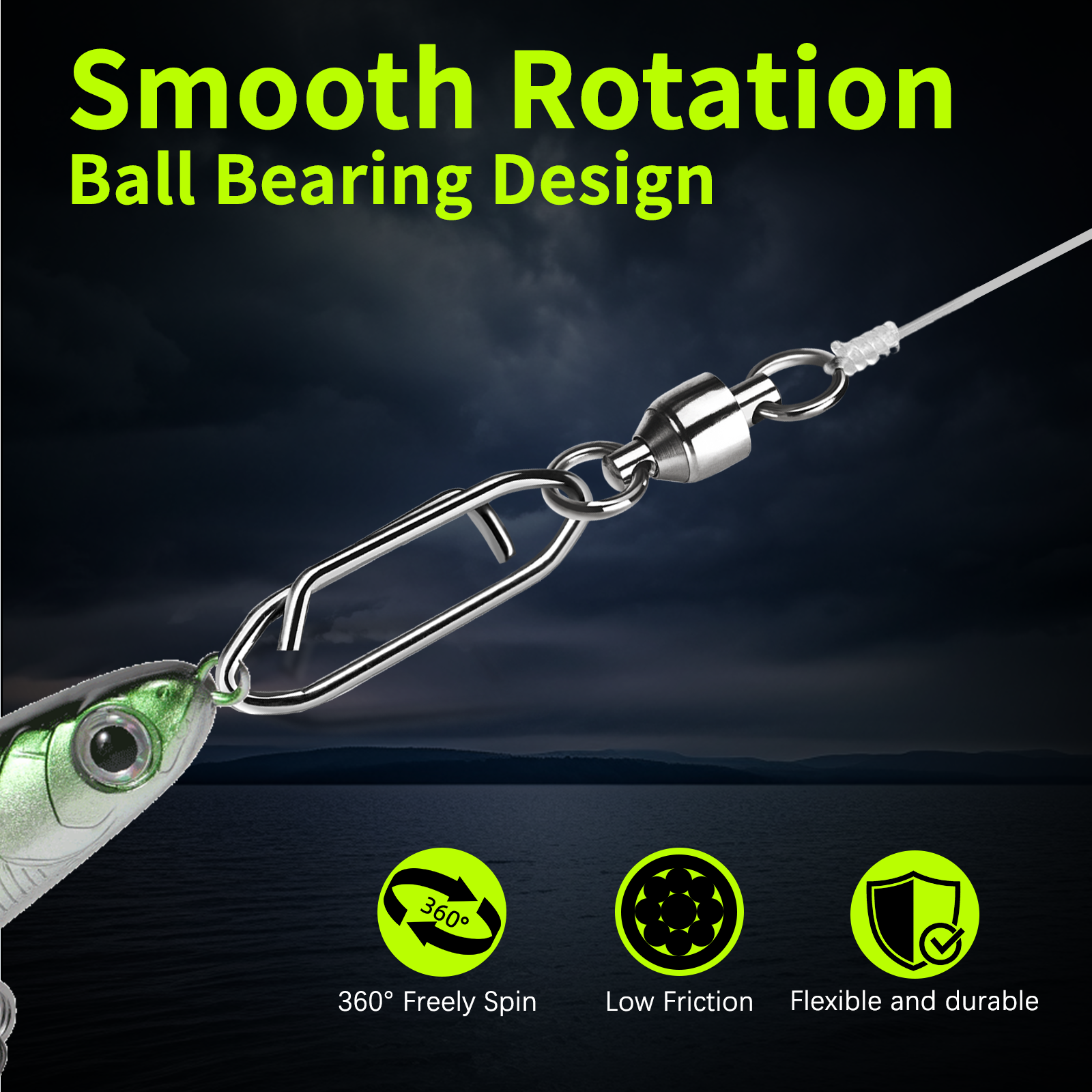 9KM Fishing Swivel Snap Kit 50 - Fishing Lure Making Kit のレビューと価格
