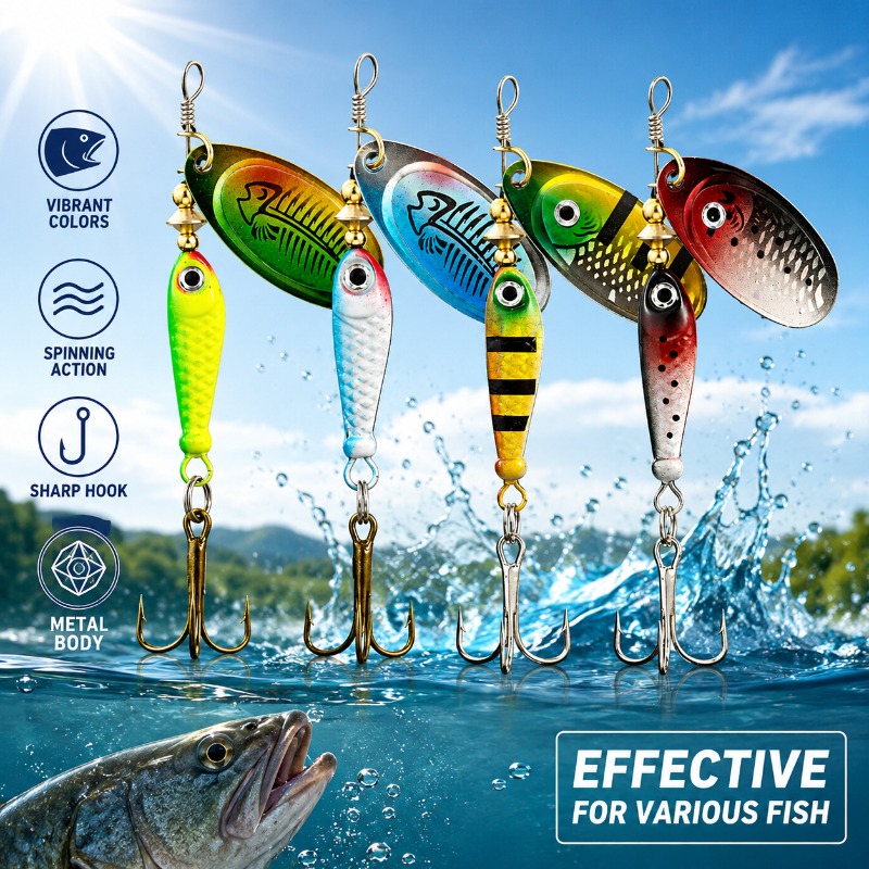 Fishing Spinner Lure Metal Rot - Fishing Lure Blade Bait のレビューと価格