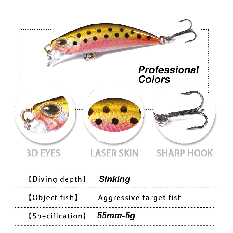 WESTBASS 1PX Micro Minnow Lure - Fishing Lure Crankbait のレビューと価格