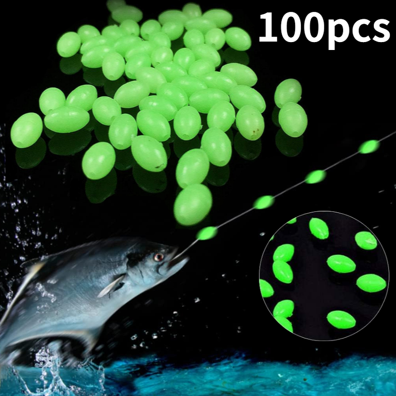 100pcs/lot Oval Night Luminous - Fishing Lure Topwater のレビューと価格