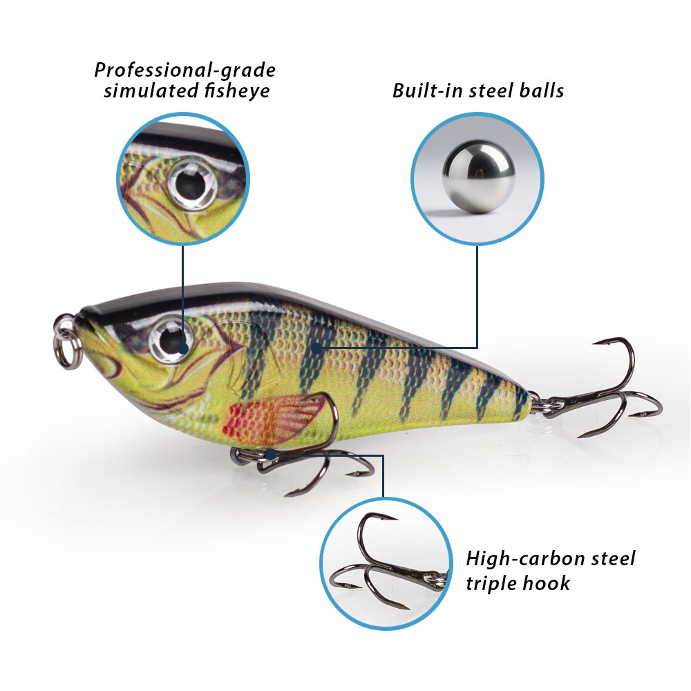 80mm/15.5g Muskies Jerkbait Pi - Fishing Lure Jerkbait のレビューと価格