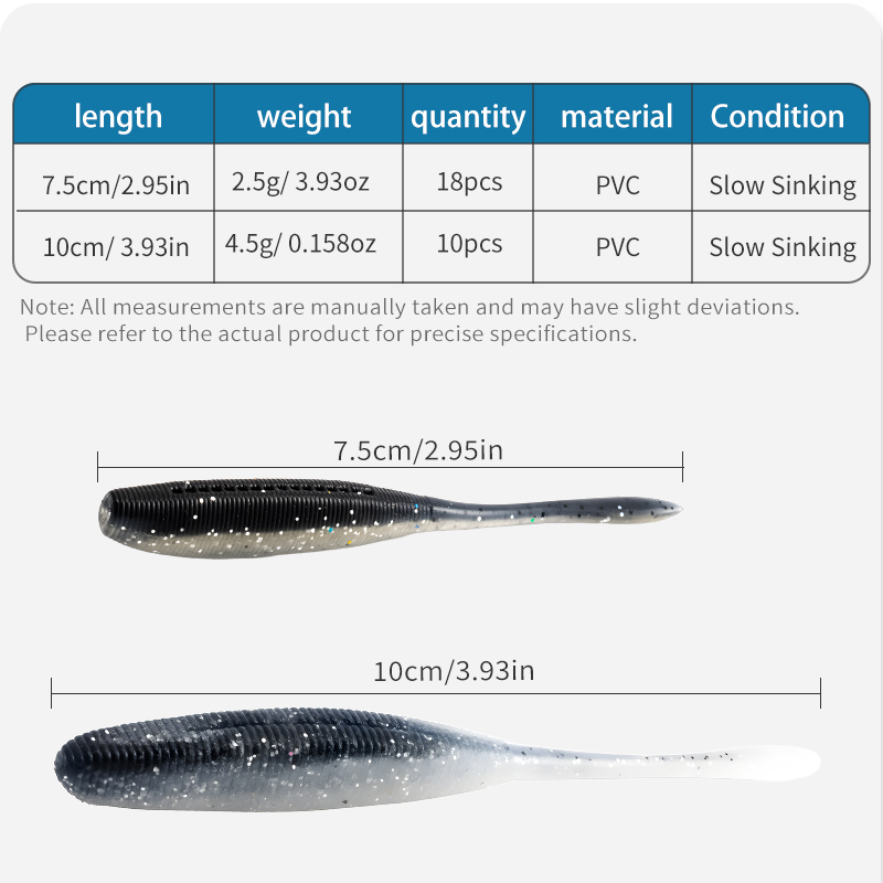 LUSHAZER 10/18pcs Fishing Lure - Fishing Lure Swimbait のレビューと価格
