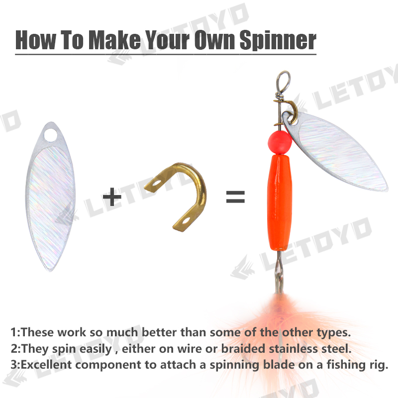 LETOYO 100pcs Folded Clevises  - Fishing Lure Spinner のレビューと価格