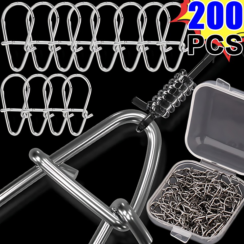 100/200PCS Stainless Steel Fis - Fishing Lure Accessories のレビューと価格