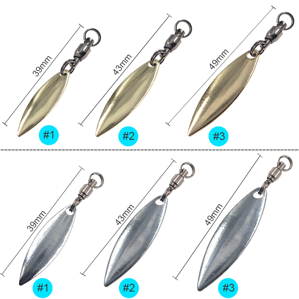 10pcs Willowleaf Blades Spinne - Fishing Lure Buzzbait のレビューと価格