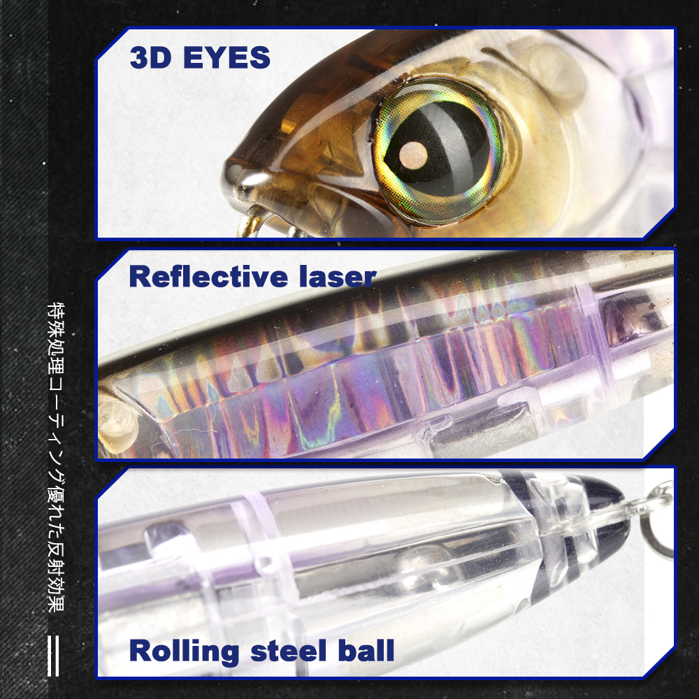 D1 Surface Fishing Lure 3DR Pe - Fishing Lure Popper のレビューと価格