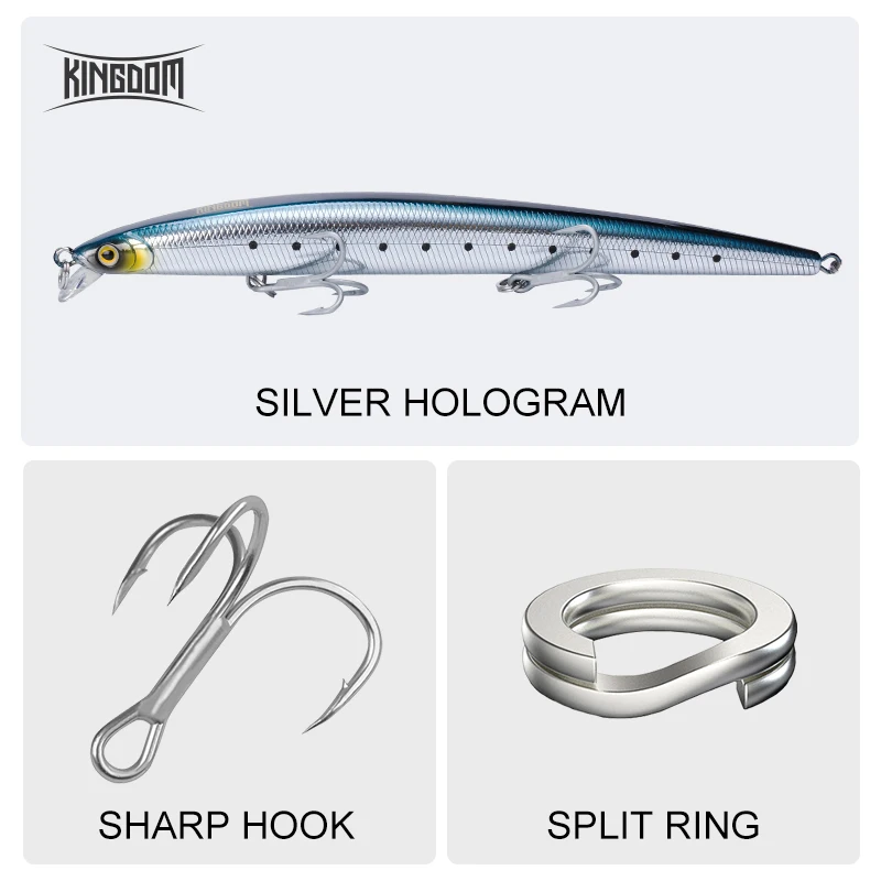 Kingdom Long Casting Fishing L - Fishing Lure Jerkbait のレビューと価格