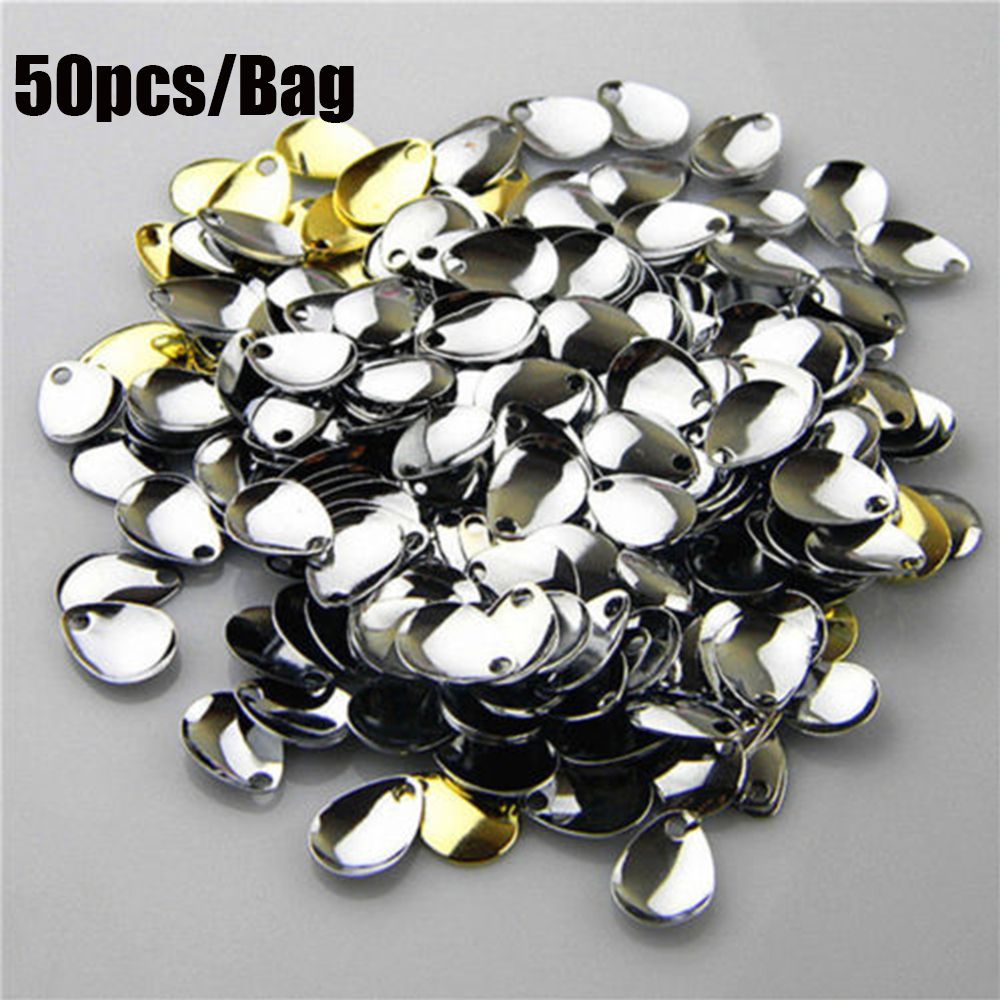 50PCS Silver Smooth Nickel Seq - Fishing Lure Spinner のレビューと価格