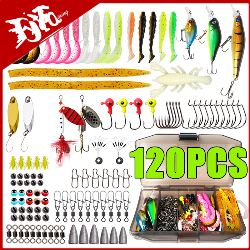 New 120PCS Fishing Lure Set So - Fishing Lure Box のレビューと価格