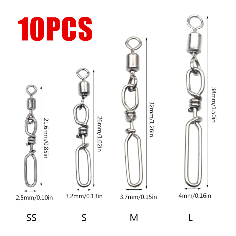 10Pcs Stainless Steel Quick Sn - Fishing Lure Making Kit のレビューと価格