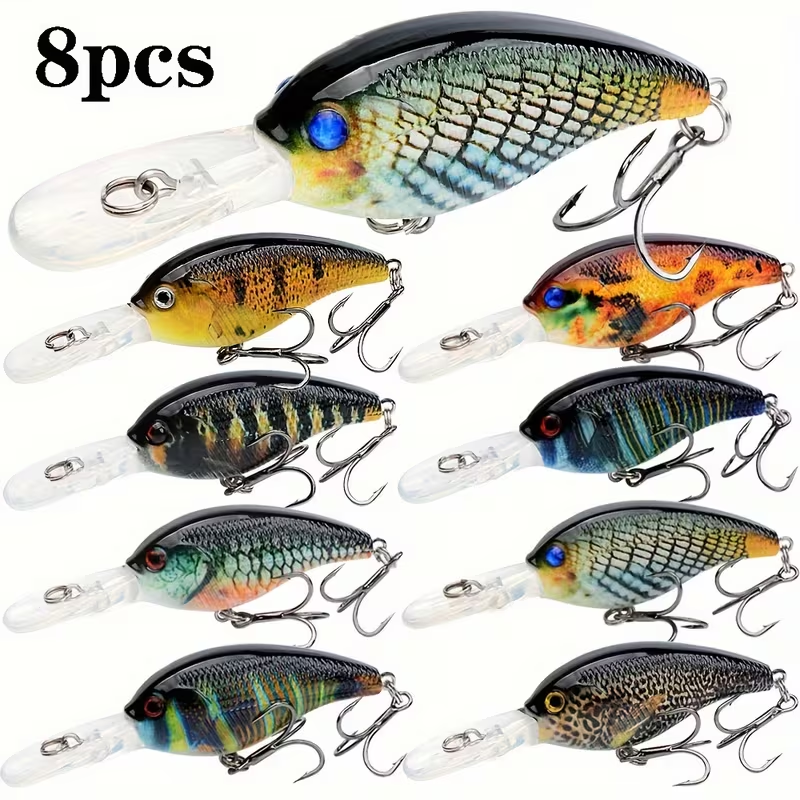 8pcs Jerkbait Minnow ABS Hard  - Fishing Lure Jerkbait のレビューと価格