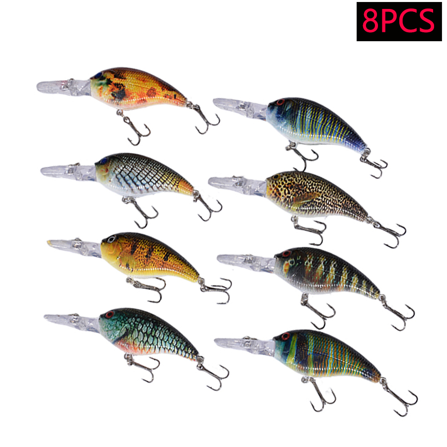 8pcs Jerkbait Minnow ABS Hard  - Fishing Lure Jerkbait のレビューと価格