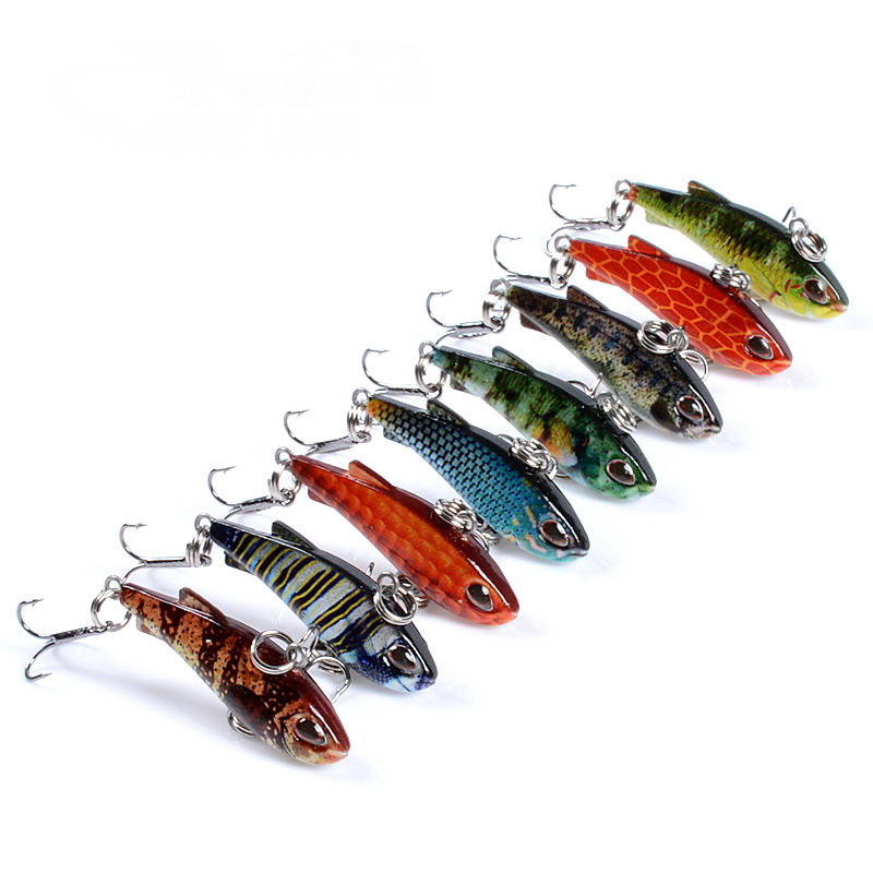 8pcs 4cm 4g Mini Lipless VIB F - Fishing Lure Crankbait のレビューと価格