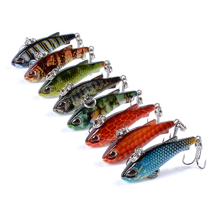 8pcs 4cm 4g Mini Lipless VIB F - Fishing Lure Crankbait のレビューと価格