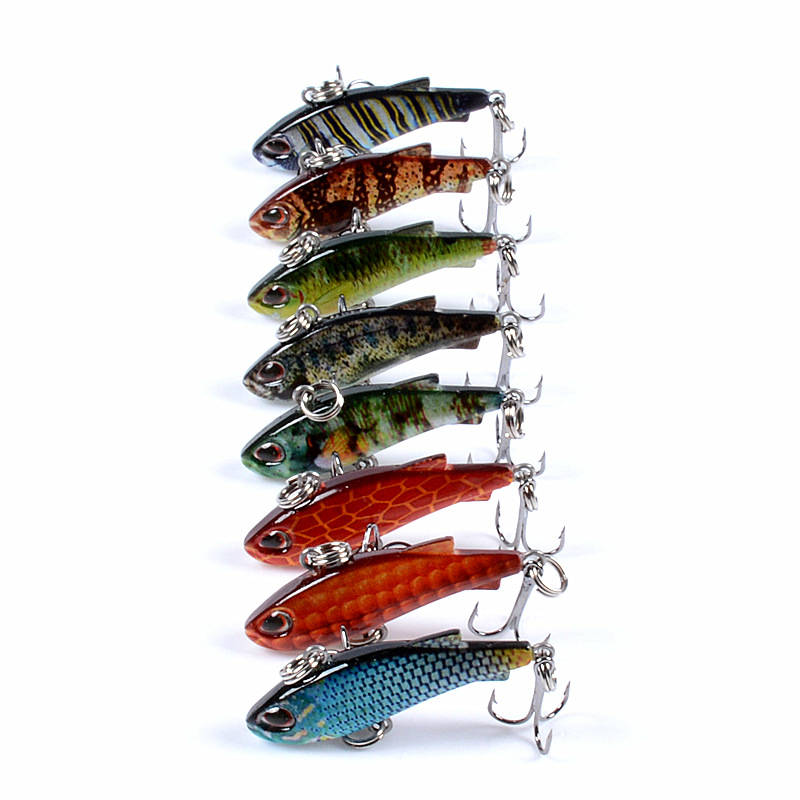 8pcs 4cm 4g Mini Lipless VIB F - Fishing Lure Crankbait のレビューと価格