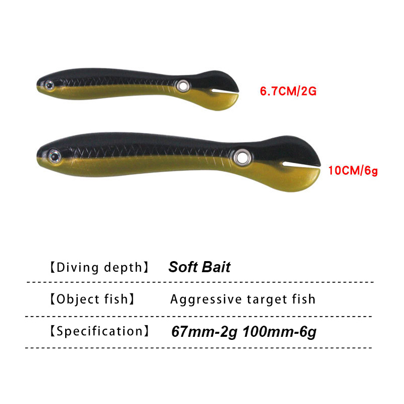 YUCONG 3/5PCS Soft Fishing Bai - Fishing Lure Swimbait のレビューと価格