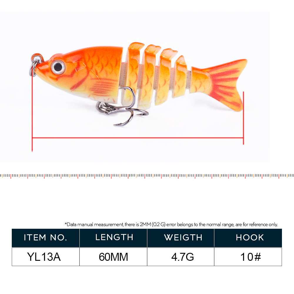 Mini Multi Jointed 6cm/4.7g Wo - Fishing Lure Popper のレビューと価格
