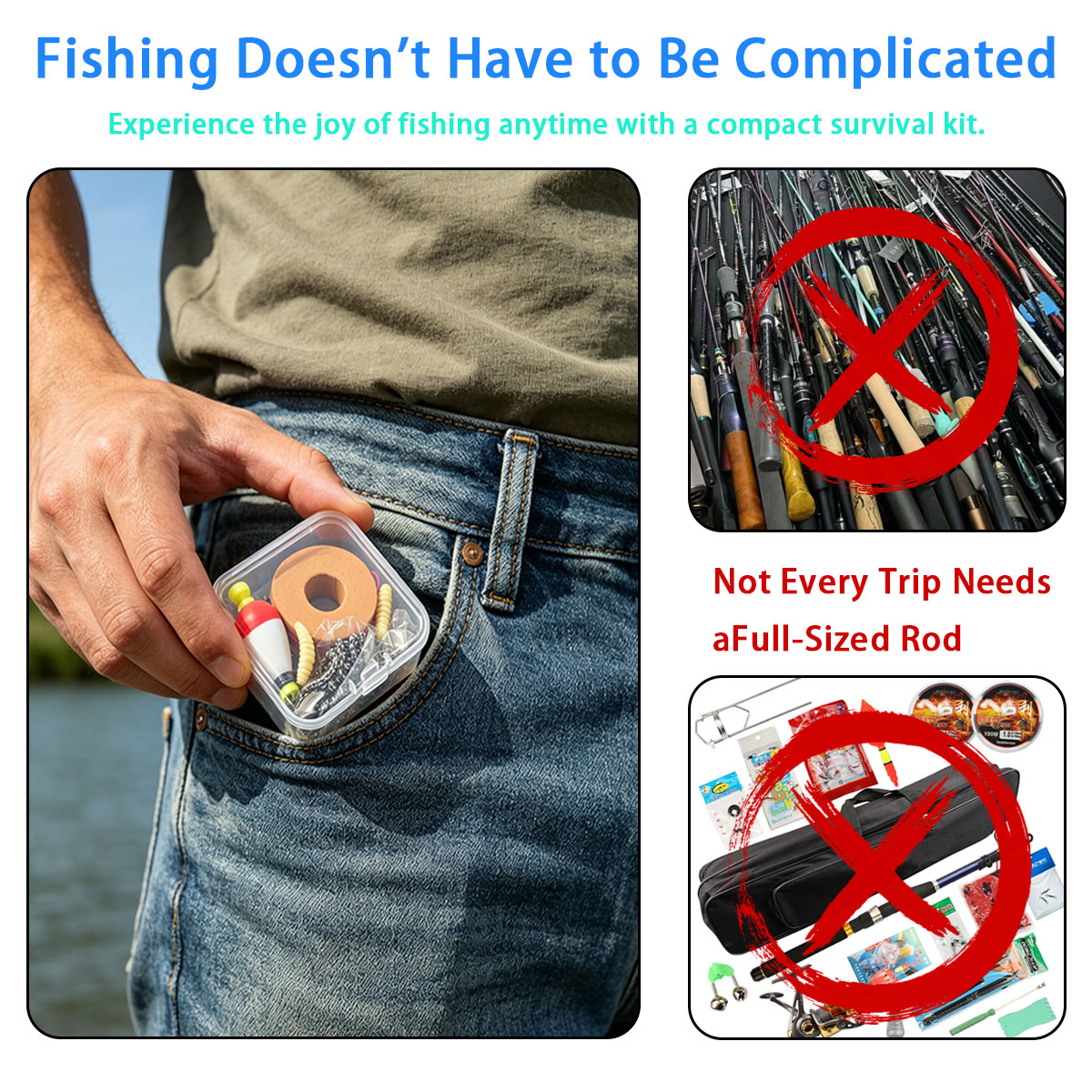 Portable Emergency Fishing Gea - Fishing Lure Box のレビューと価格