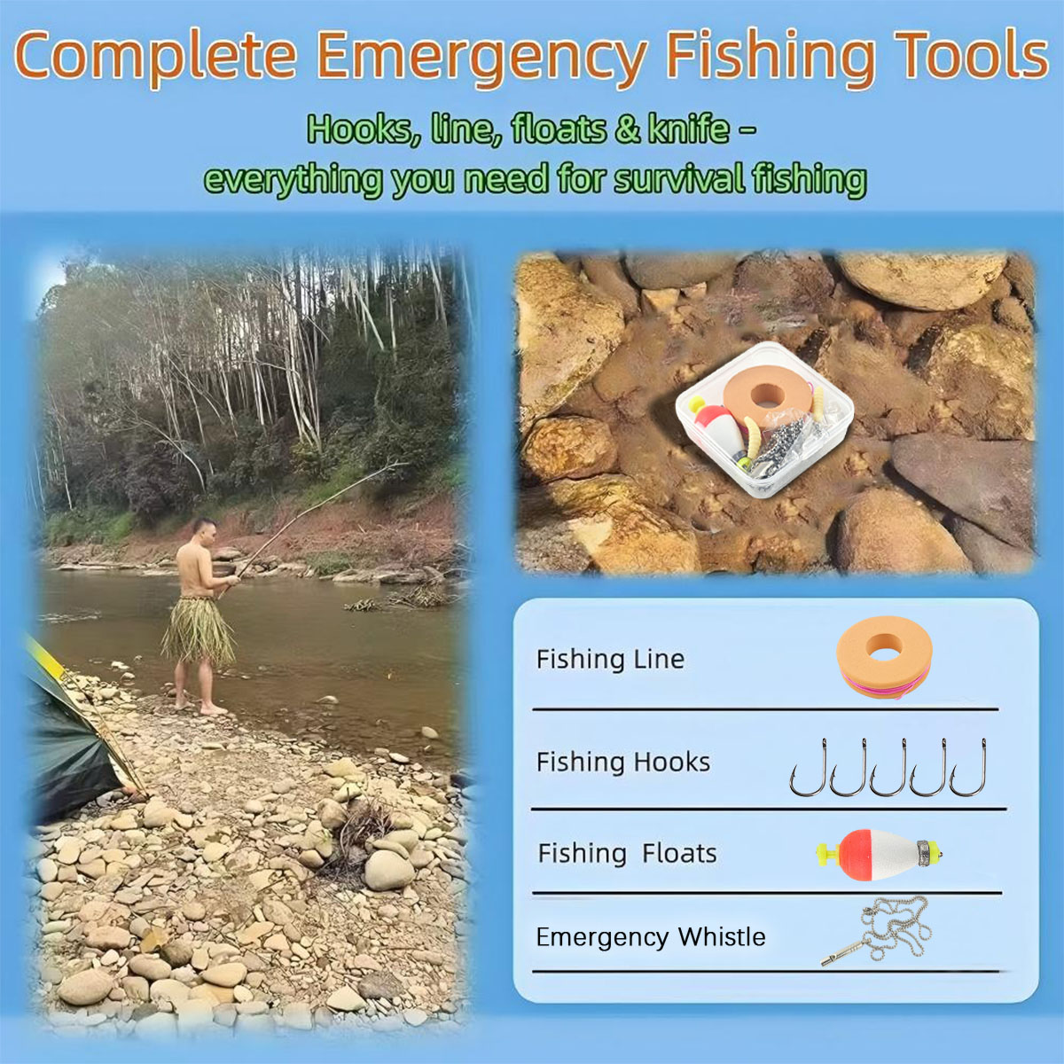 Portable Emergency Fishing Gea - Fishing Lure Box のレビューと価格