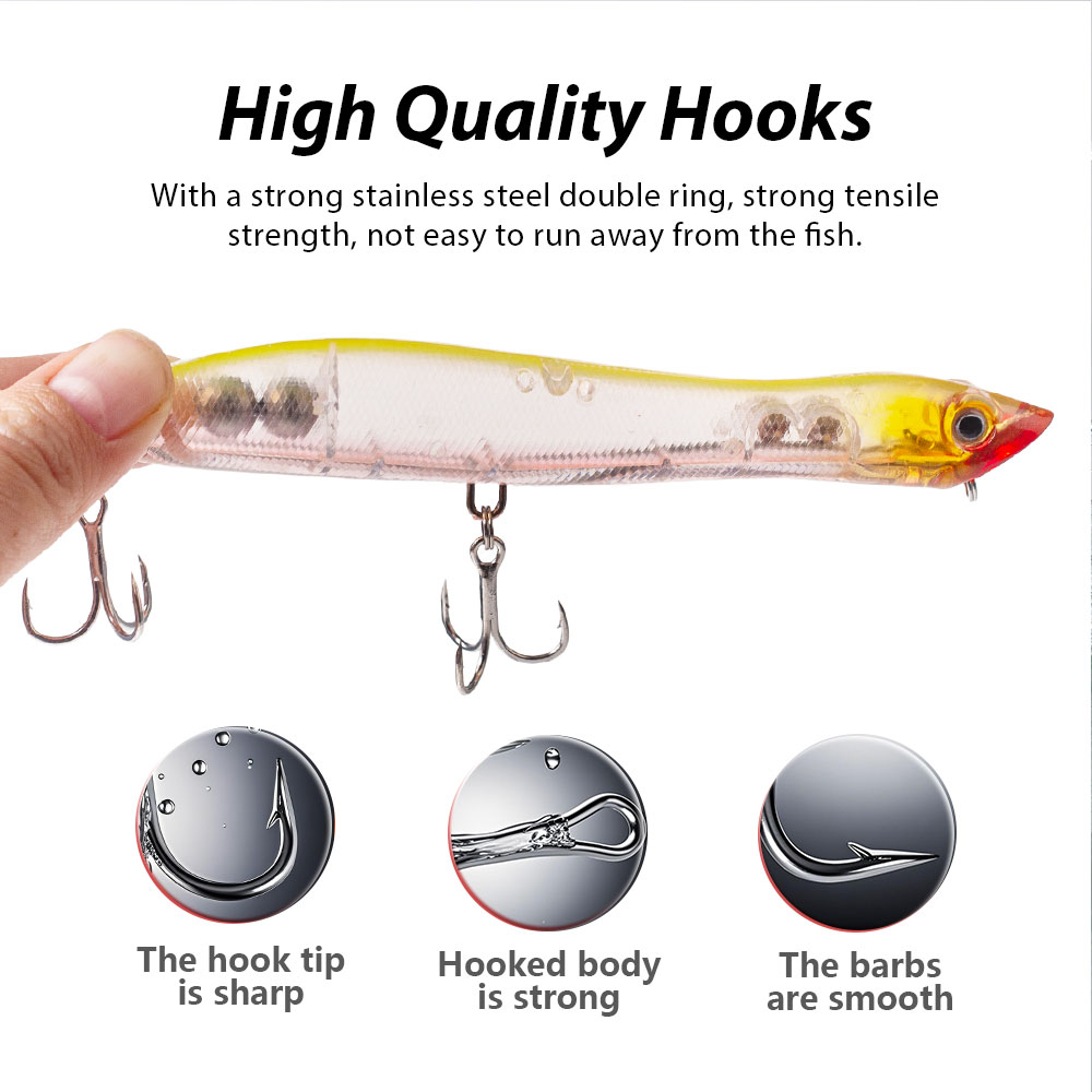 120mm/18g Topwater Pencil Popp - Fishing Lure Popper のレビューと価格