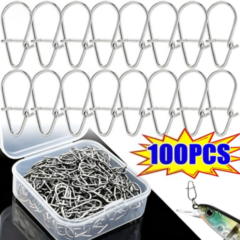 100PCS Stainless Steel Fishing - Fishing Lure Accessories のレビューと価格