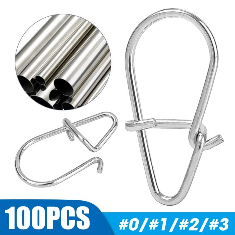 100PCS Stainless Steel Fishing - Fishing Lure Accessories のレビューと価格