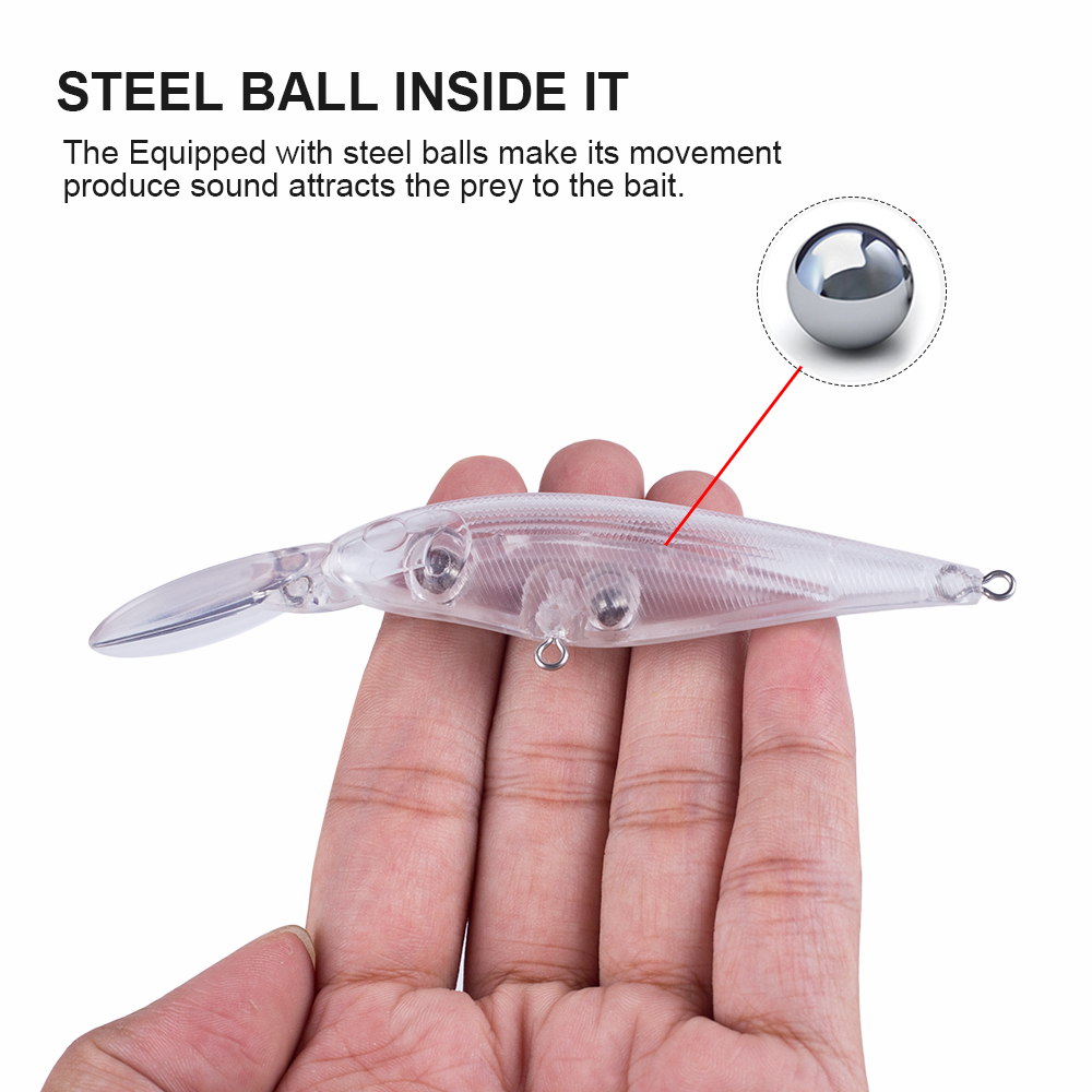 Hanlin 10/20pcs Blanks Crankba - Fishing Lure Jerkbait のレビューと価格